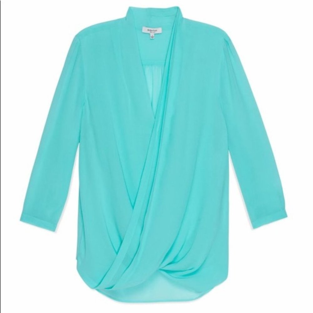 Babaton Beau Blouse in Turquoise Size M